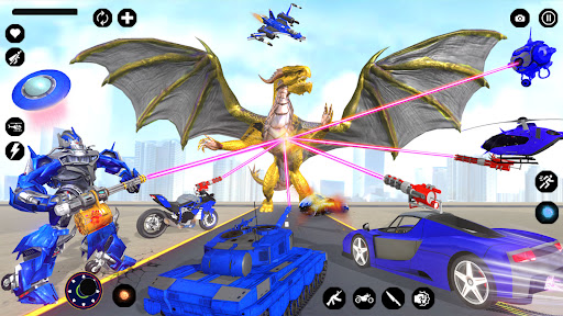 Dino Flying Robot Car Fighting Screen 3