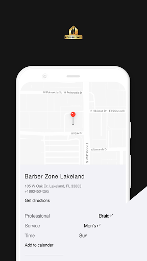 Android application Barber Zone screenshort