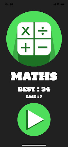 Android application Math Game - Find Operation screenshort