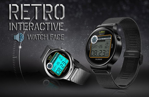 Android application Retro Digital Watch Face screenshort