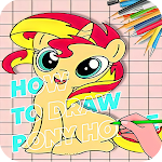 Cover Image of Скачать How To Draw Cute Pony Horse  APK