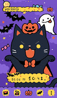 screenshot of Black Halloween Cat Theme
