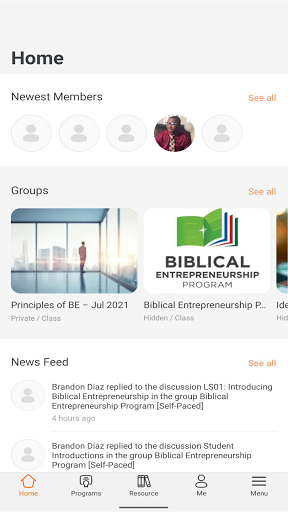 Android application Nehemiah E-Community screenshort