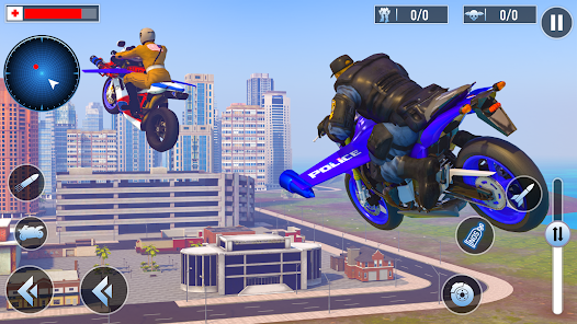 Police Flying Bike Robot Game apkpoly screenshots 1