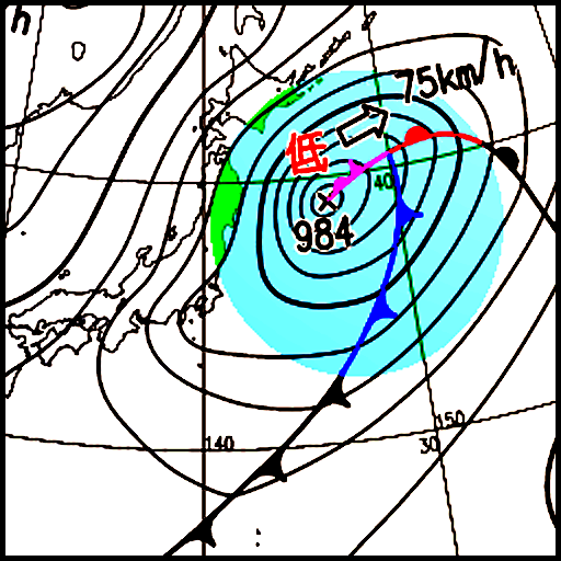 カラー天気図 Pro logo