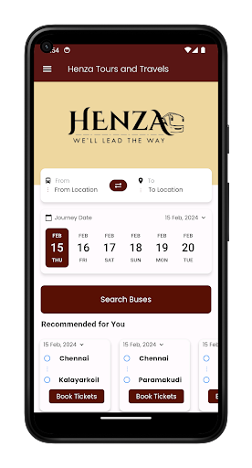 Henza Tours and Travels Screen 2