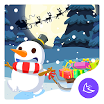 Cover Image of Unduh Merry Christmas Cute Snowman-APUS Launcher theme  APK