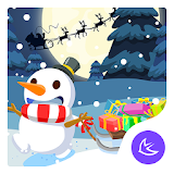 Merry Christmas Cute Snowman-APUS Launcher theme icon