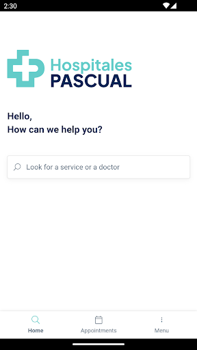 Android application Hospitales Pascual screenshort