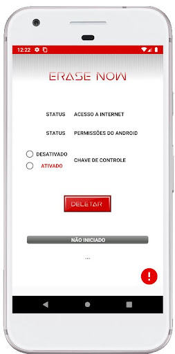 Android application Erase Now screenshort