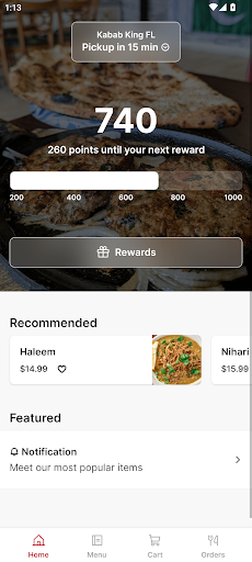 Android application Kabab King FL screenshort