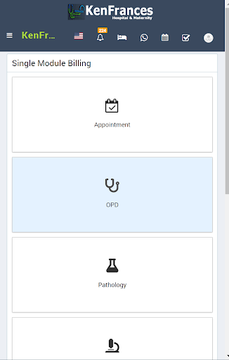 KenFrances Hospital App Screen 2