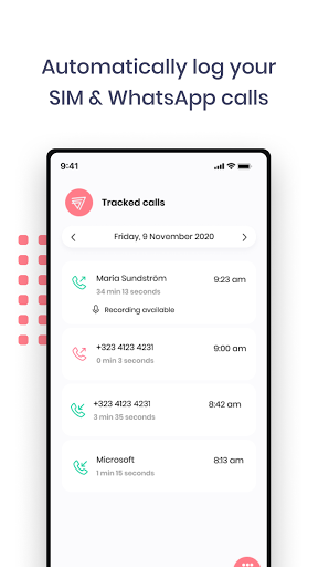 Android application Salestrail - Call log&analysis screenshort