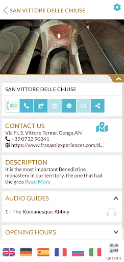 Audio guides Frasassi Caves