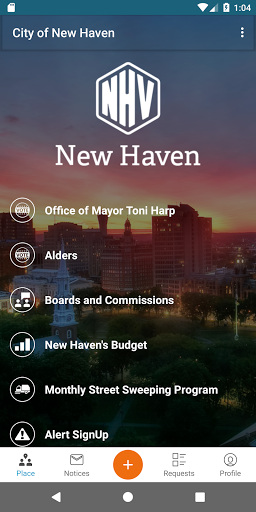 Android application New Haven Connect screenshort
