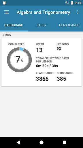 Android application Algebra & Trigonometry screenshort