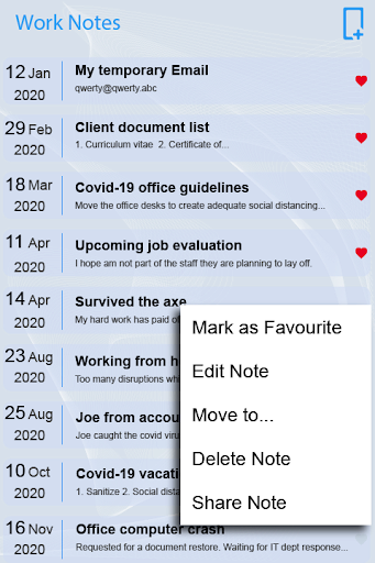 JottingApp Notepad Screen 2