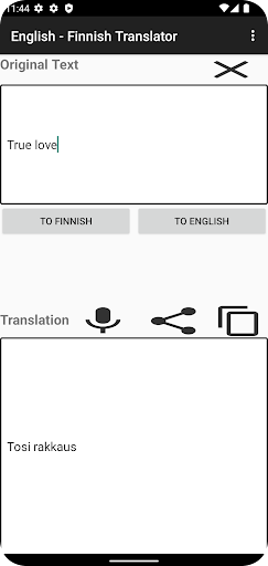 Android application English - Finnish Translator screenshort