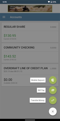 Intrepid CU Mobile Banking Screen 3