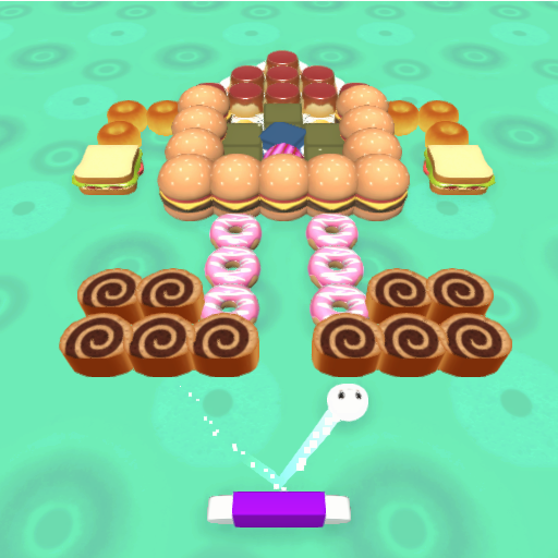 Brick Breaker 3D : Food logo