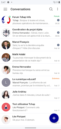 Tchap Screen 2