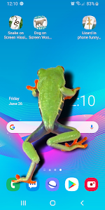 Frog walking on screen joke Unknown