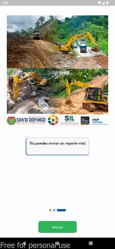 Reporte Vial Screen 3
