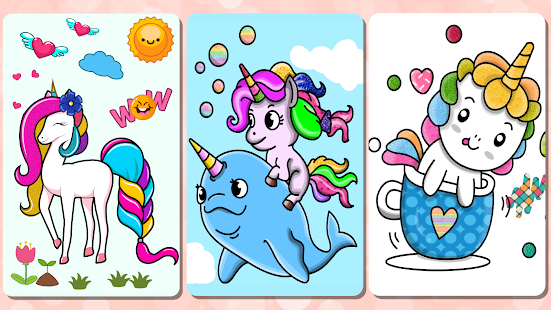Unicorn Coloring Book & Unicorn Games for Girls