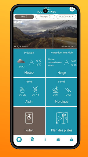 Android application Les Contamines screenshort
