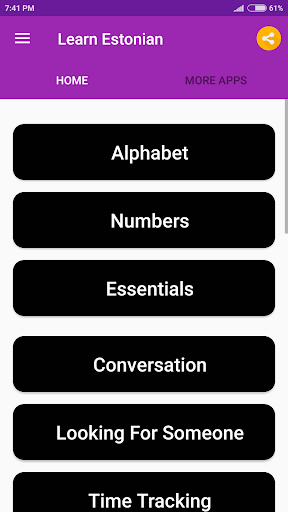 Learn Estonian Screen 2