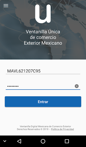 VUCEM Móvil Screen 2