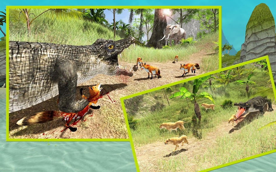 Crocodile Simulator Attack 3d banner