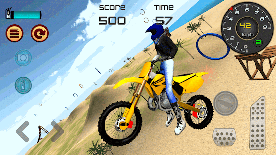 Motocross Strand Springen 3d Screenshot