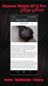 Huawei Watch GT 2 Pro App Hint