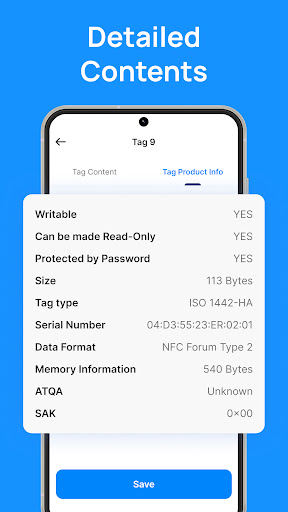 Screenshot of NFC Tags: Card Reader & Writer