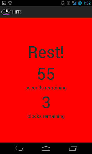 Bats! HIIT Interval Timer Screen 3
