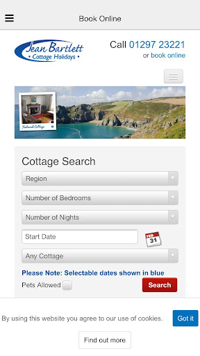 Jean Bartlett Cottage Holidays Screen 2