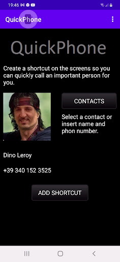 Android application QuickPhone screenshort