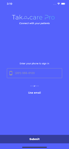 Android application Takecare Pro screenshort