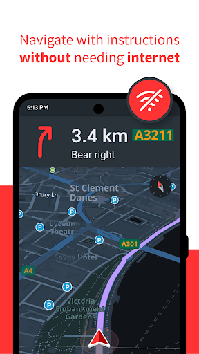 Screenshot of NDrive GPS - Maps & Navigation