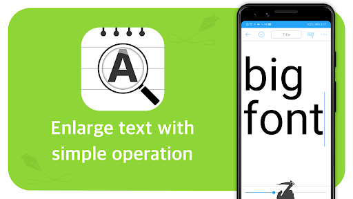 Android application Big Font Notes screenshort