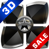 Next Launcher theme Black Star icon