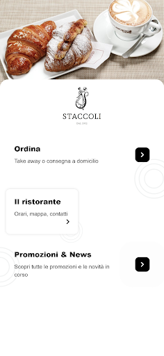 Android application Staccoli Caffè screenshort