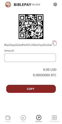 Biblepay Wallet (Unchained ) Screen 3