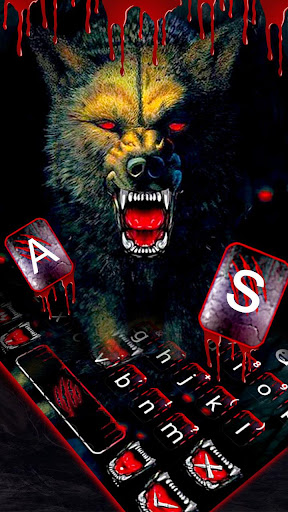 Scary Bloody Wolf Keyboard The Screen 2