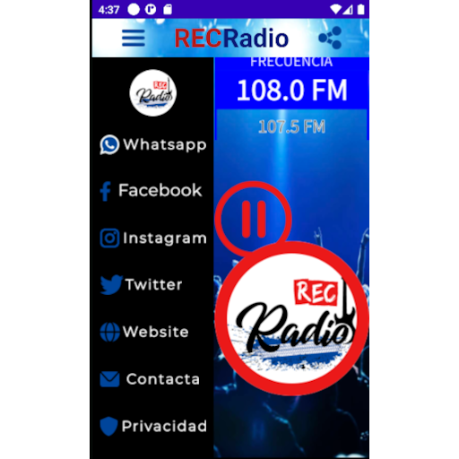 Android application REC Radio screenshort