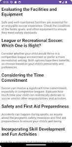 Guide Choose Soccer for Kids