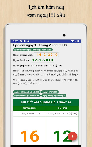 Lịch âm - xem ngày tốt xấu