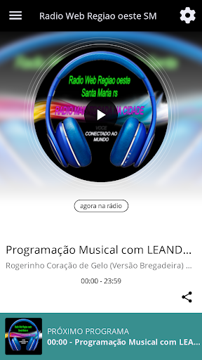 Android application Radio Web Regiao oeste SM screenshort