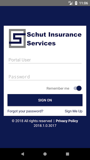 Android application Schut Insurance Services screenshort